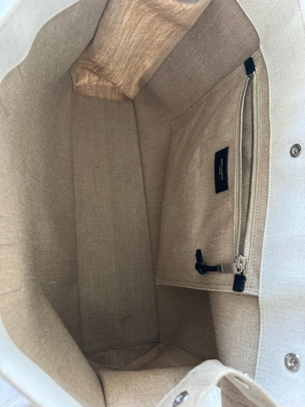 Saint Laurent Rive Gauche Tote with Black Handles - Picture 6 of 8